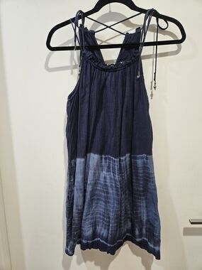 American Eagle Outfitters Deep Navy Textured Sleeveless Top